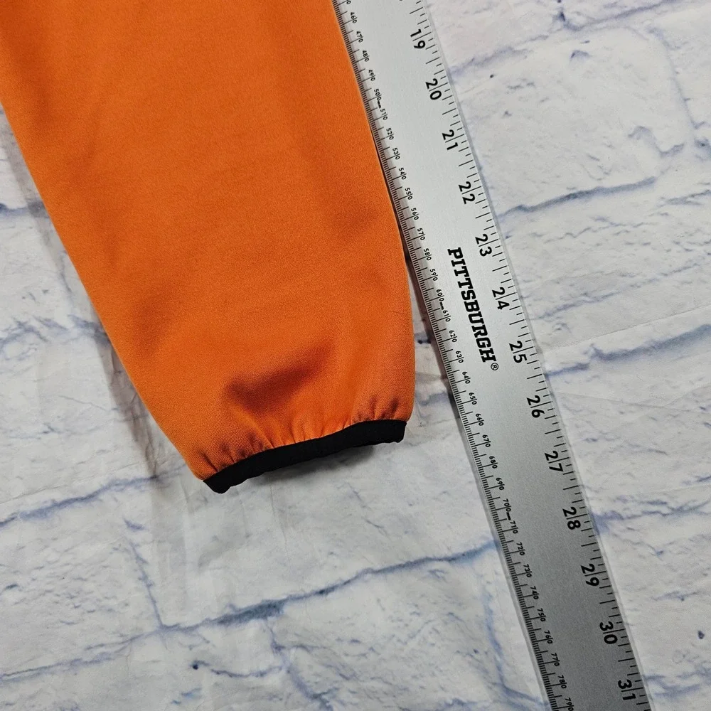 The North Face Crest Full Zip Jacket Mens XL Orange Black Fleece Hiking Active